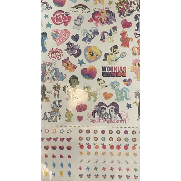 My Little Pony Tattoos Collection Temporary Gitter Hasbro 2014 LOT OF 100 + - Picture 9 of 9